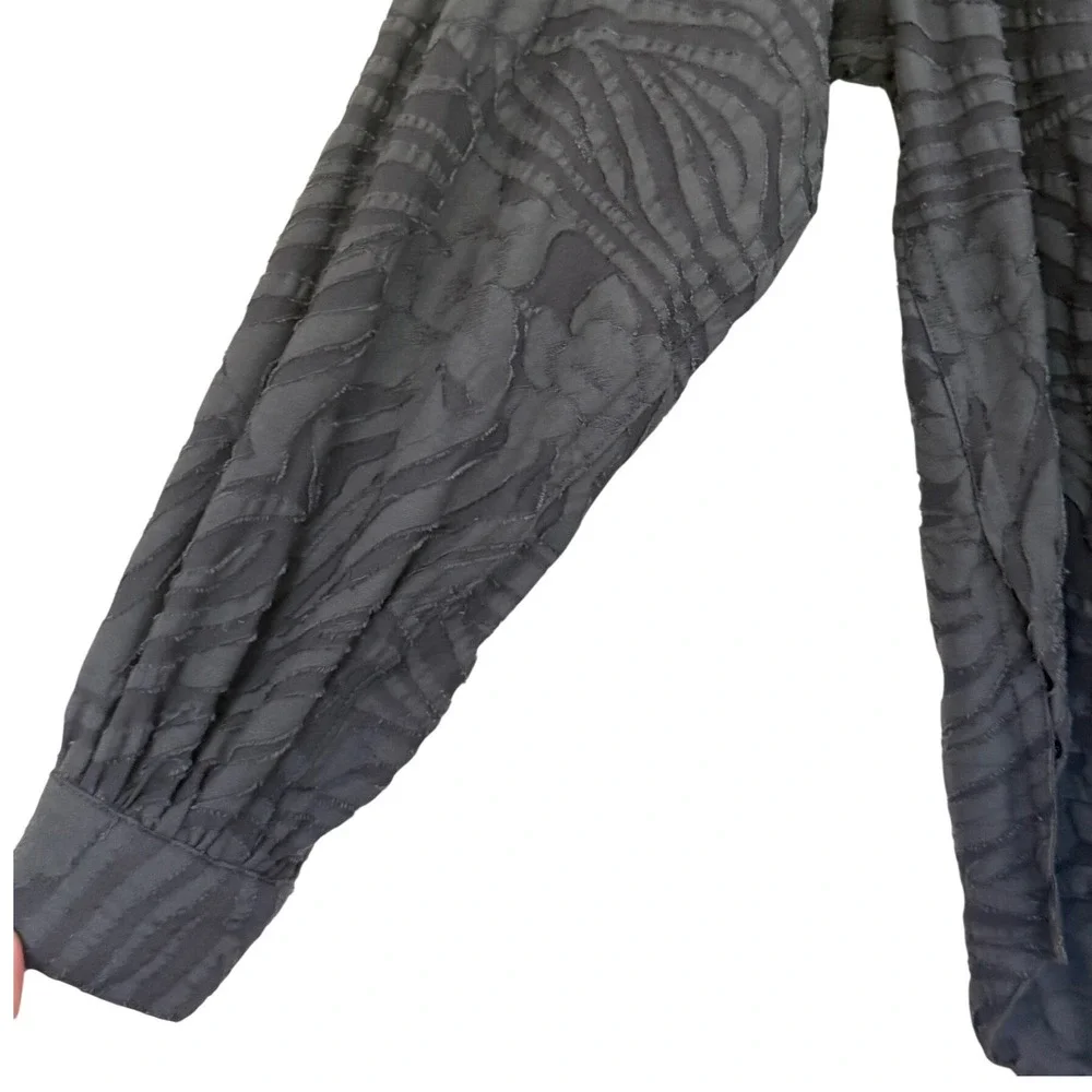 FREE PEOPLE Dark Teal Oversized Button Down Top Size S - Picture 4 of 7